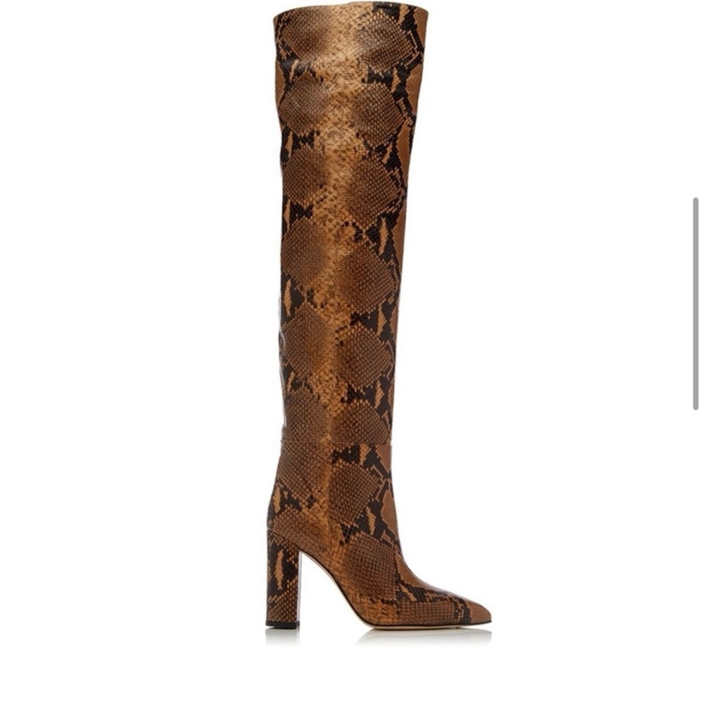Paris Texas Brown Over-the-Knee Boots with Block Heel